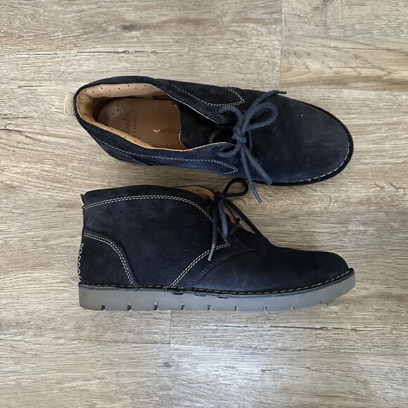 Clark’s Artisan Unstructured Suede Chukka Boots Women's 8 Black - Picture 1 of 10